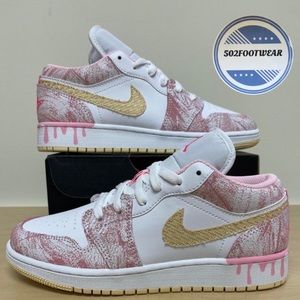 Nike Air Jordan 1 low se gs ice cream paint drip